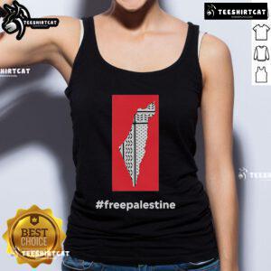 Official Fightback Podcast Free Palestine tank top featuring bold graphics supporting Palestine and promoting awareness.