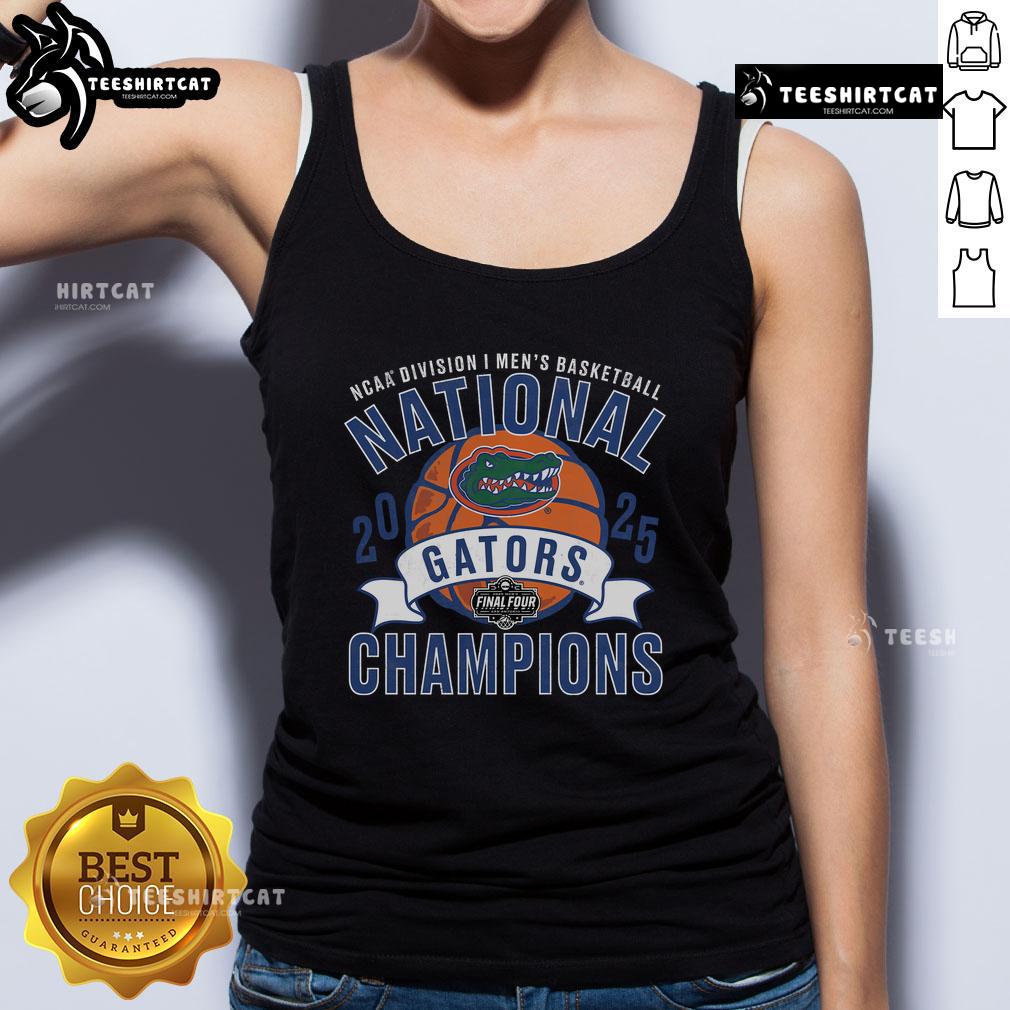 Official Florida Gators Fanatics 2025 NCAA Men's Basketball National Champions vintage tank top in vibrant colors.