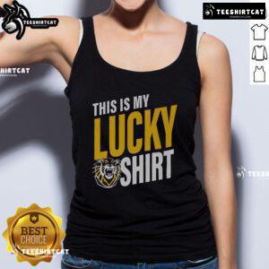 Official Fort Hays State Tigers tank top featuring 'This Is My Lucky Tank Top' design, perfect for FHSU fans.