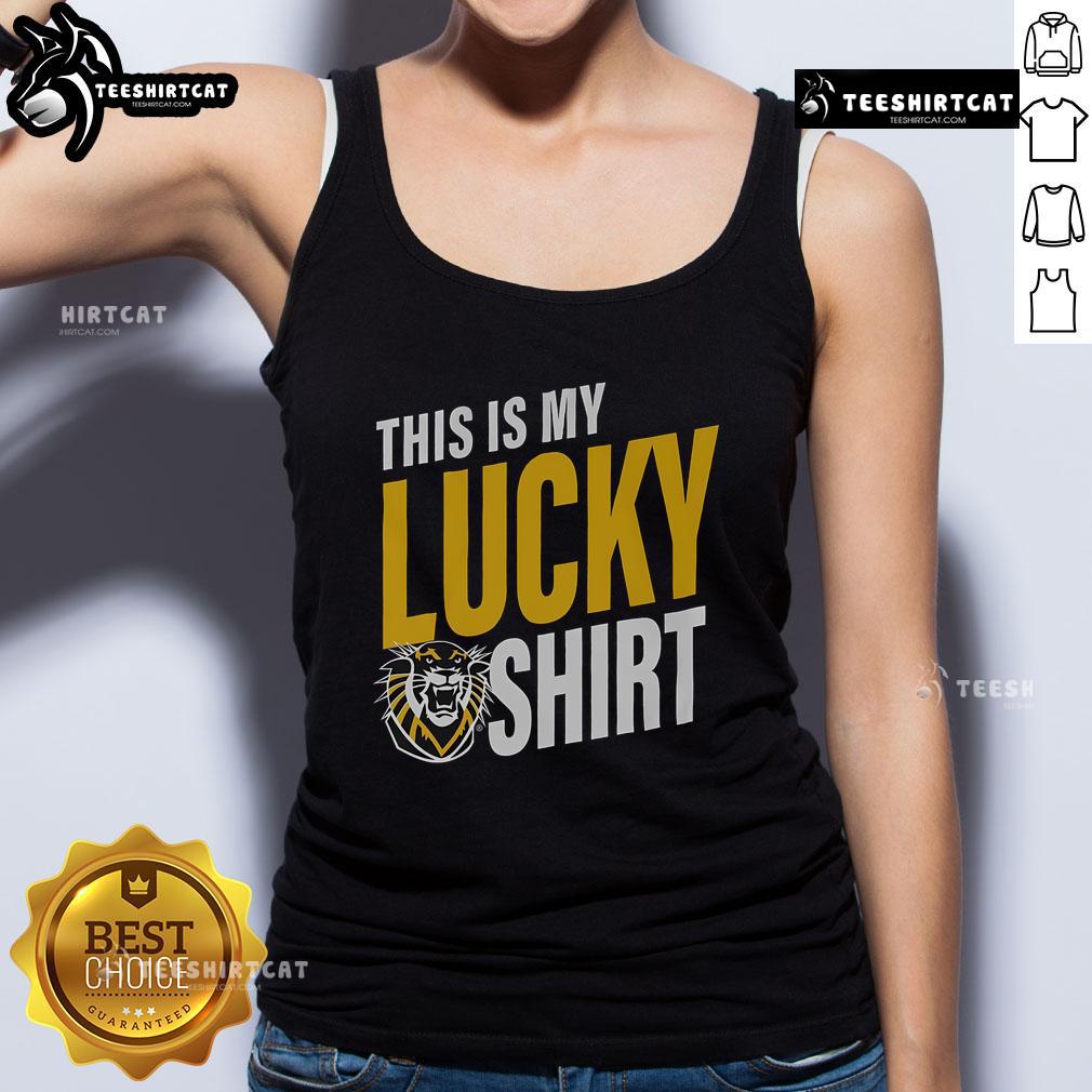 Official Fort Hays State Tigers tank top featuring 'This Is My Lucky Tank Top' design, perfect for FHSU fans.