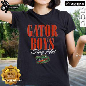 Official Gator Boys Stay Hot Ladies Tee featuring a stylish design for fans of the Gator Boys series.