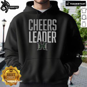 Alt Text: Official Hawaii Rainbow Warriors Cheer Leader Hoodie in vibrant green, perfect for fans and spirited supporters.