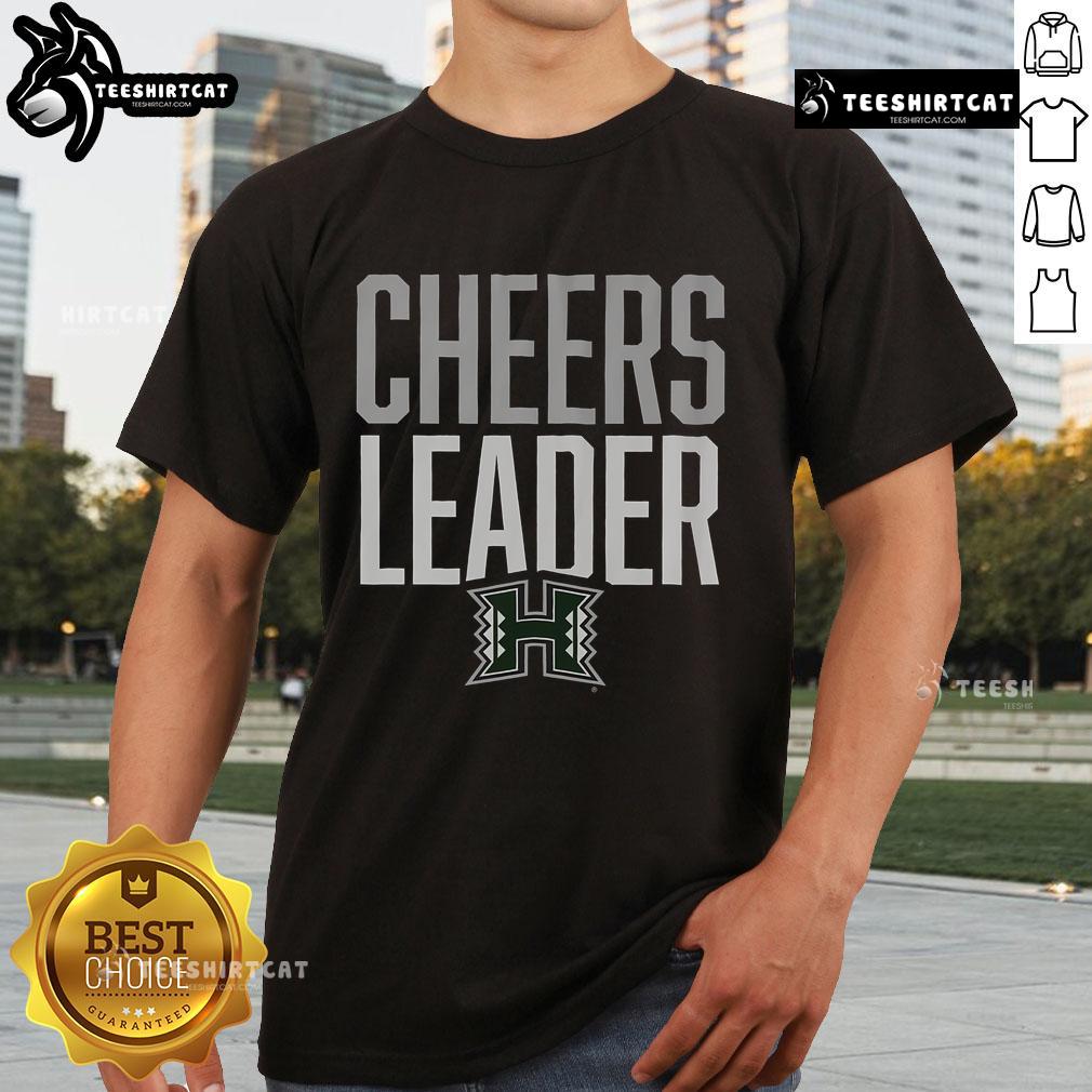 Alt Text: Official Hawaii Rainbow Warriors Cheers Leader T-Shirt featuring vibrant team colors and logo, perfect for game day.