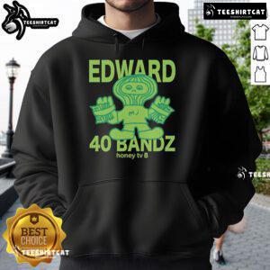Official Honey TV Edward 40 Bandz Hoodie in black, featuring stylish graphics and a comfortable fit for casual wear.