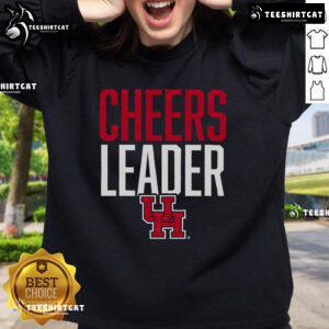 Official Houston Cougars Cheers Leader Sweatshirt in red, featuring the team logo and a comfortable design for fans.