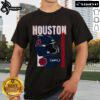 Alt Text: Official Houston Roughnecks Helmet Frame T-Shirt featuring team colors and logo, perfect for fans and collectors.