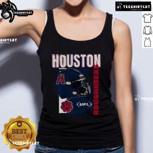 Official Houston Roughnecks Helmet Frame Tank Top featuring team colors and logo for fans and athletes.