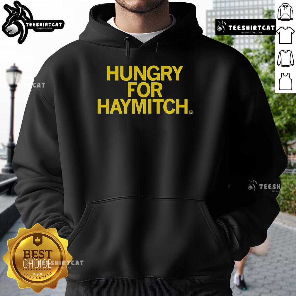 Official Hungry For Haymitch Hoodie featuring a stylish design inspired by The Hunger Games series.
