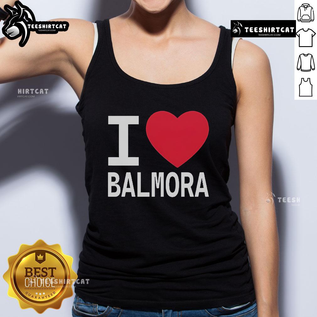 Official I Love Balmora tank top featuring a bold design celebrating Balmora, perfect for fans and casual wear.