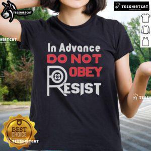 Official Do Not Robey Resist Ladies Tee featuring a stylish design and bold lettering, perfect for casual wear.