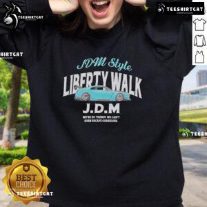 Alt Text: Official Liberty Walk JDM Arch 35 Sweatshirt featuring a stylish design, perfect for car enthusiasts and streetwear lovers.