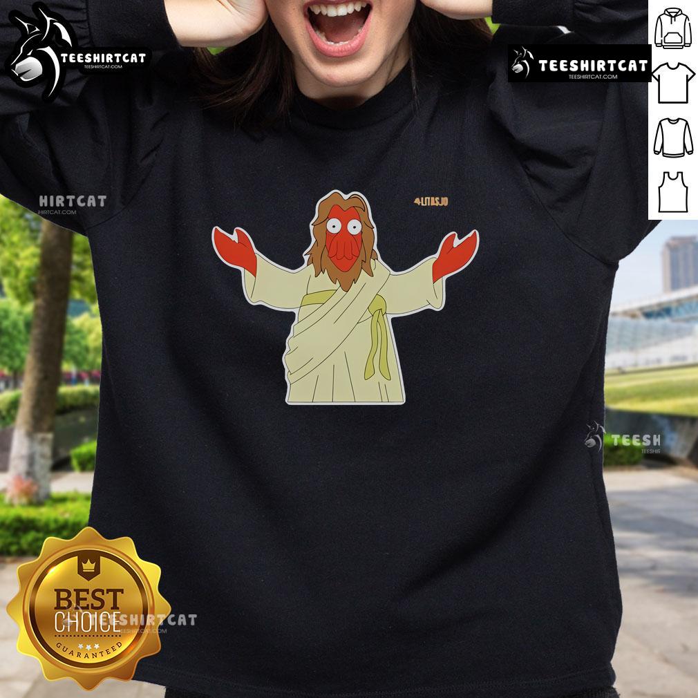 Official Litas.io Zoidberg Sweatshirt featuring vibrant colors and unique design, perfect for fans of Futurama apparel.