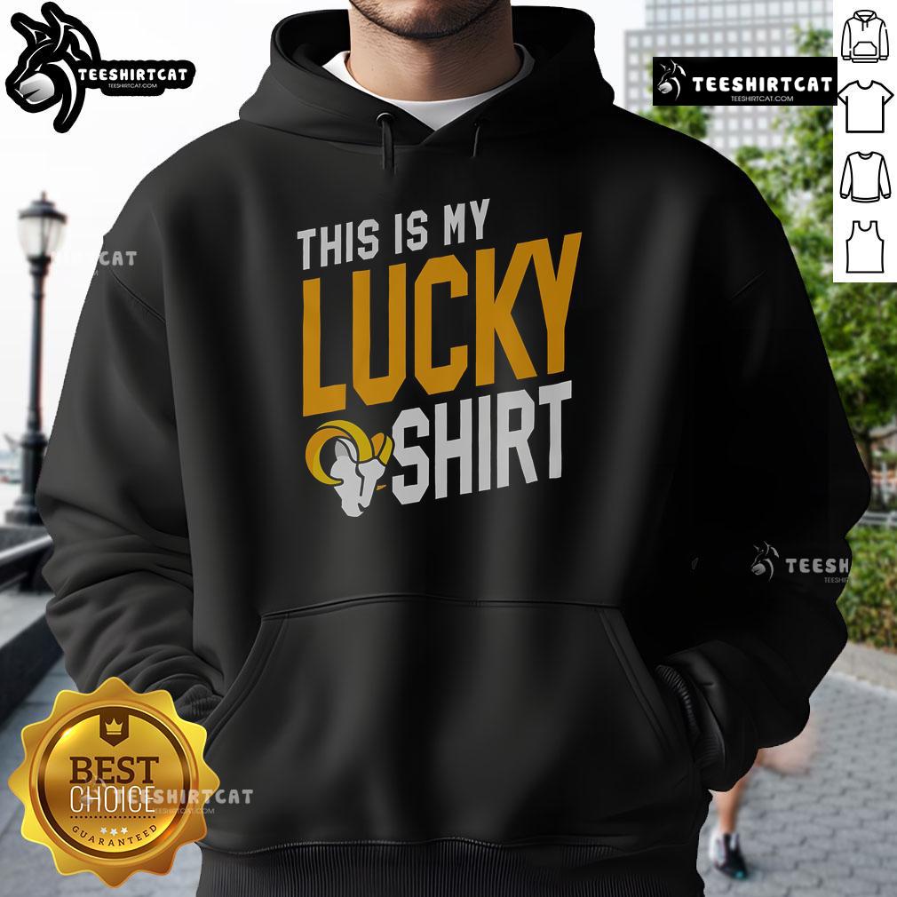 Official Los Angeles Rams 'This Is My Lucky Hoodie' featuring team colors and logo for stylish game day wear.