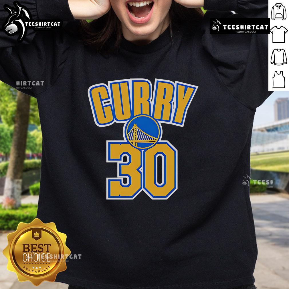 Official NBA Steph Curry 30 Sweatshirt in black, featuring Curry's name and number, perfect for basketball fans.