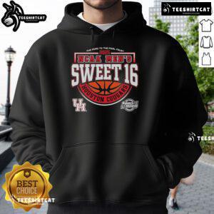 Official NCAA Houston Cougars Men's Sweet 16 hoodie for the 2025 Final Four, featuring team colors and logo.