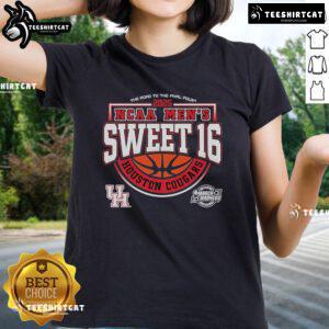 Official NCAA Houston Cougars Men's Sweet 16 tee for 2025, perfect for fans celebrating the road to the Final Four.