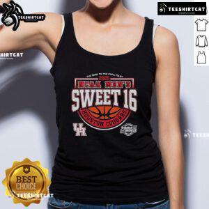 Alt Text: Official NCAA Houston Cougars Men's Sweet 16 tank top for 2025, showcasing team pride on the road to the Final Four.