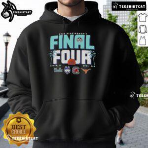 Official NCAA Women's Final Four Tampa Florida 2025 Hoodie featuring team colors and logo, perfect for fans.