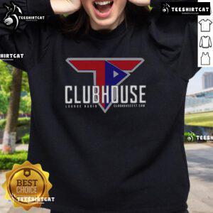 Alt Text: Official Patton Trained Club House Lounge Sweatshirt featuring Clubhouse217.com logo and stylish design.