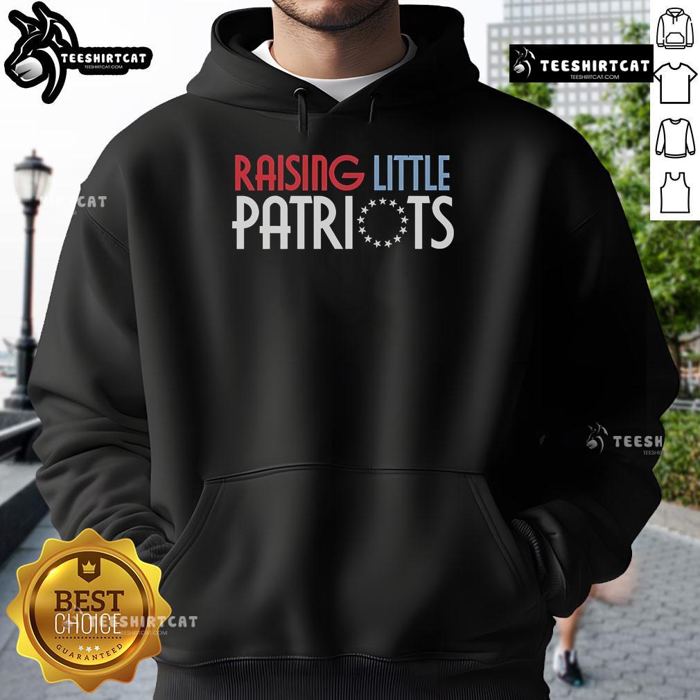 Official Raising Little Patriots Hoodie in navy blue, featuring a patriotic design perfect for young American supporters.