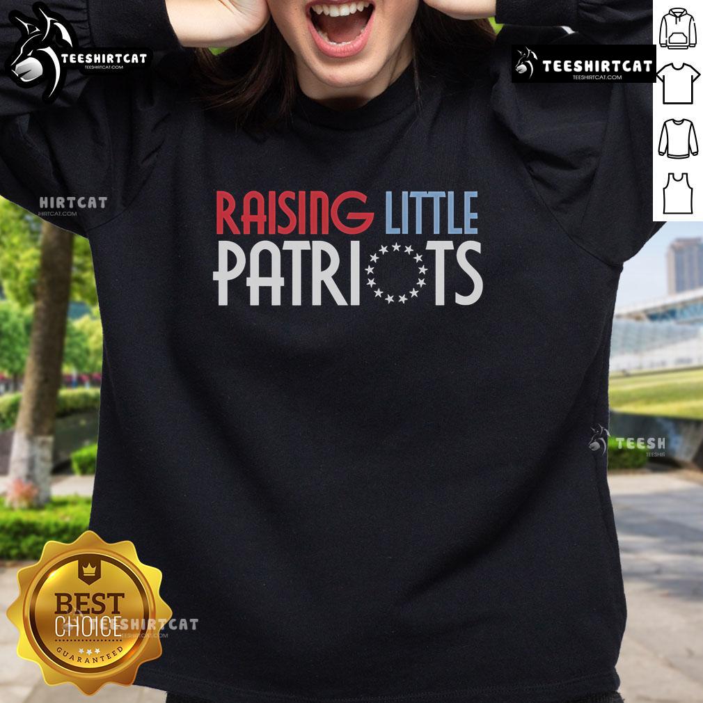 Official Raising Little Patriots Sweatshirt in navy blue, perfect for showing support for young patriots.