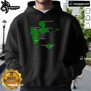 Official Rum Traveler Guadeloupe 2025 hoodie featuring vibrant design and tropical colors for rum enthusiasts.