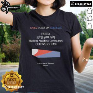 Official Saba Pivot Saba Governors Ball Zip Ladies Tee in vibrant colors, perfect for stylish comfort at events.
