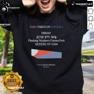 Official Saba Pivot Saba Governors Ball zip sweatshirt in navy, featuring logo and stylish design for fans.