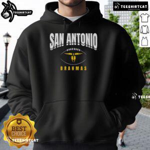 Official San Antonio Brahmas football outline hoodie showcasing team colors and logo, perfect for fans and casual wear.