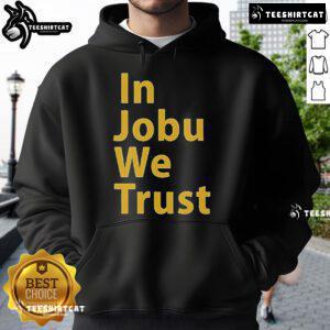 Official St. Louis Blues 'In Jobu We Trust' hoodie featuring team colors and logo, perfect for fans and game day wear.