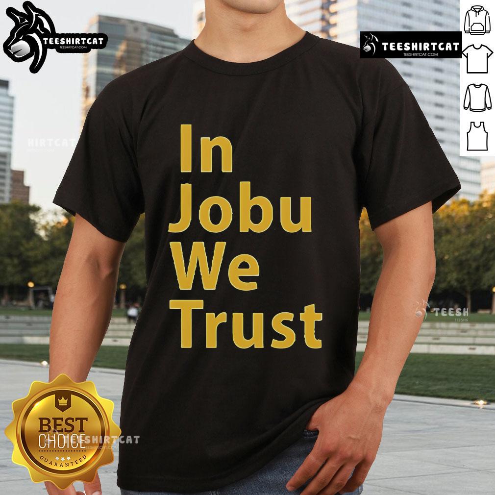 Alt Text: Official St Louis Blues In Jobu We Trust T-Shirt featuring bold graphics and team colors for dedicated fans.