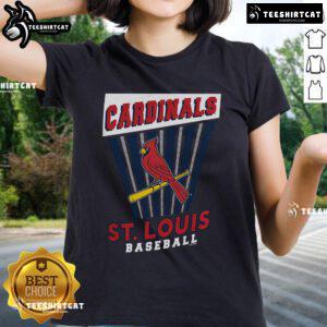 Official St. Louis Cardinals baseball starter ladies tee featuring team logo and stylish design, perfect for fans.