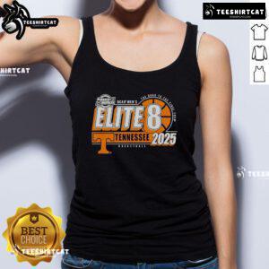 Official Tennessee Volunteers Elite 8 2025 Men's Basketball Tank Top featuring team colors and logo, perfect for fans.
