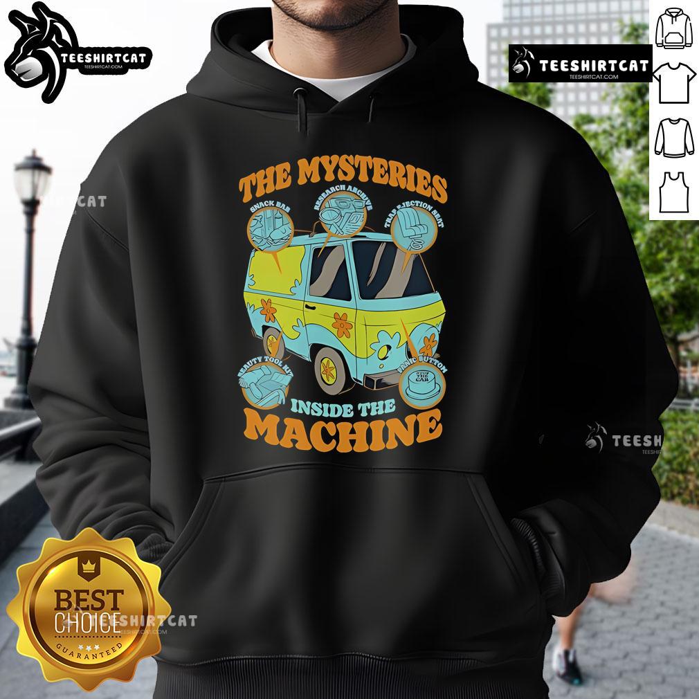 Official Scooby-Doo hoodie featuring 'The Mysteries Inside The Machine' design, perfect for fans and cozy wear.