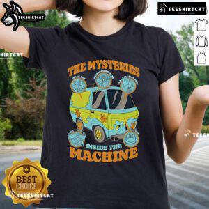 Official Scooby-Doo Ladies Tee featuring 'The Mysteries Inside The Machine' design, perfect for fans of the series.