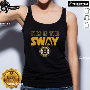 Official Boston Bruins logo tank top featuring bold design, perfect for fans of the Sway collection.