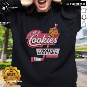 Official Violent Gentlemen Cathy's Cookies Hockey Club sweatshirt in black, featuring logo and stylish design.