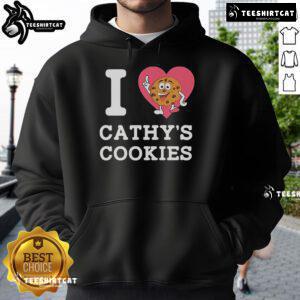 Official Violent Gentlemen I Heart Cathy's Cookies Hoodie in black, showcasing a stylish design perfect for casual wear.