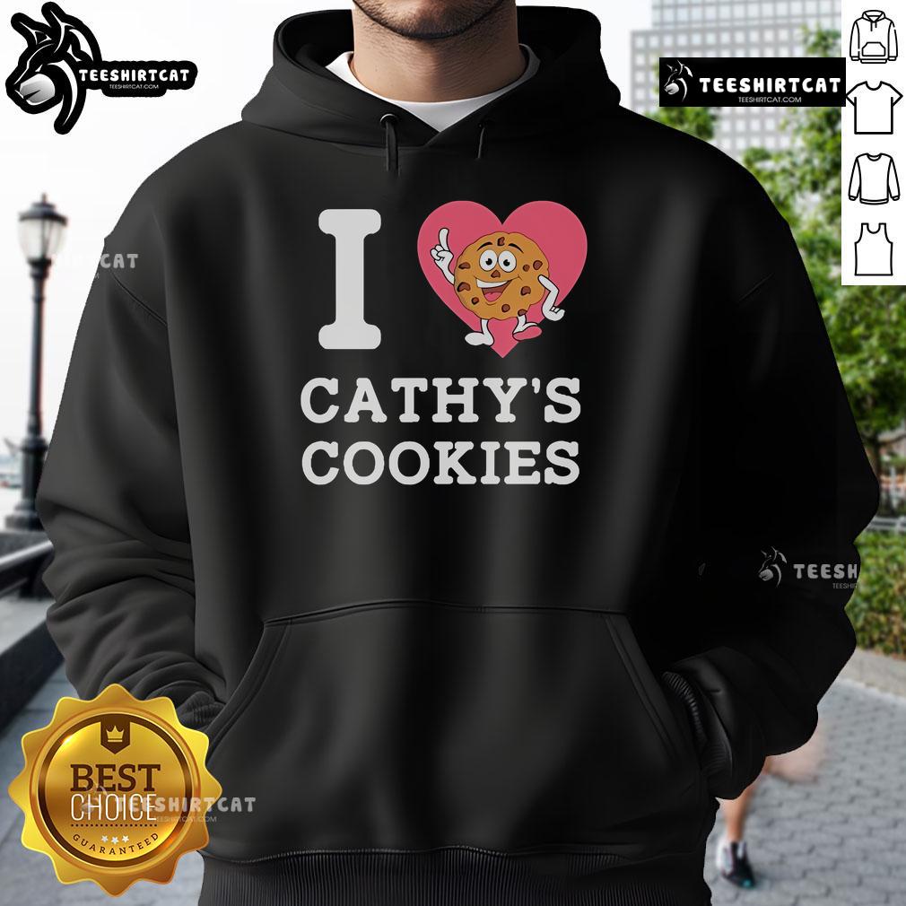 Official Violent Gentlemen I Heart Cathy's Cookies Hoodie in black, showcasing a stylish design perfect for casual wear.
