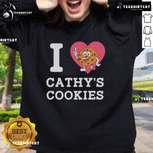 Official Violent Gentlemen I Heart Cathy's Cookies Sweatshirt in black featuring a stylish logo and cozy design.