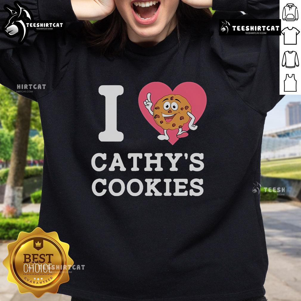 Official Violent Gentlemen I Heart Cathy's Cookies Sweatshirt in black featuring a stylish logo and cozy design.