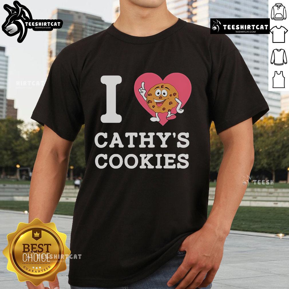 Official Violent Gentlemen I Heart Cathy's Cookies T-Shirt featuring a fun graphic design for cookie lovers.