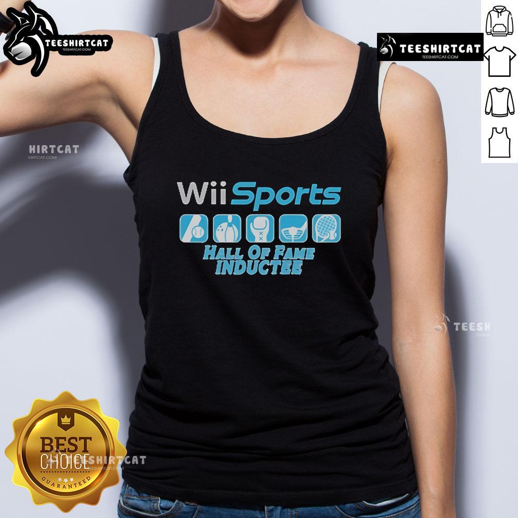 Official Wii Sports Hall of Fame Inductee tank top featuring vibrant graphics and a comfortable fit for sports fans.