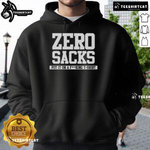 Official Zero Sacks hoodie featuring bold graphics and a stylish design for casual wear and street fashion.