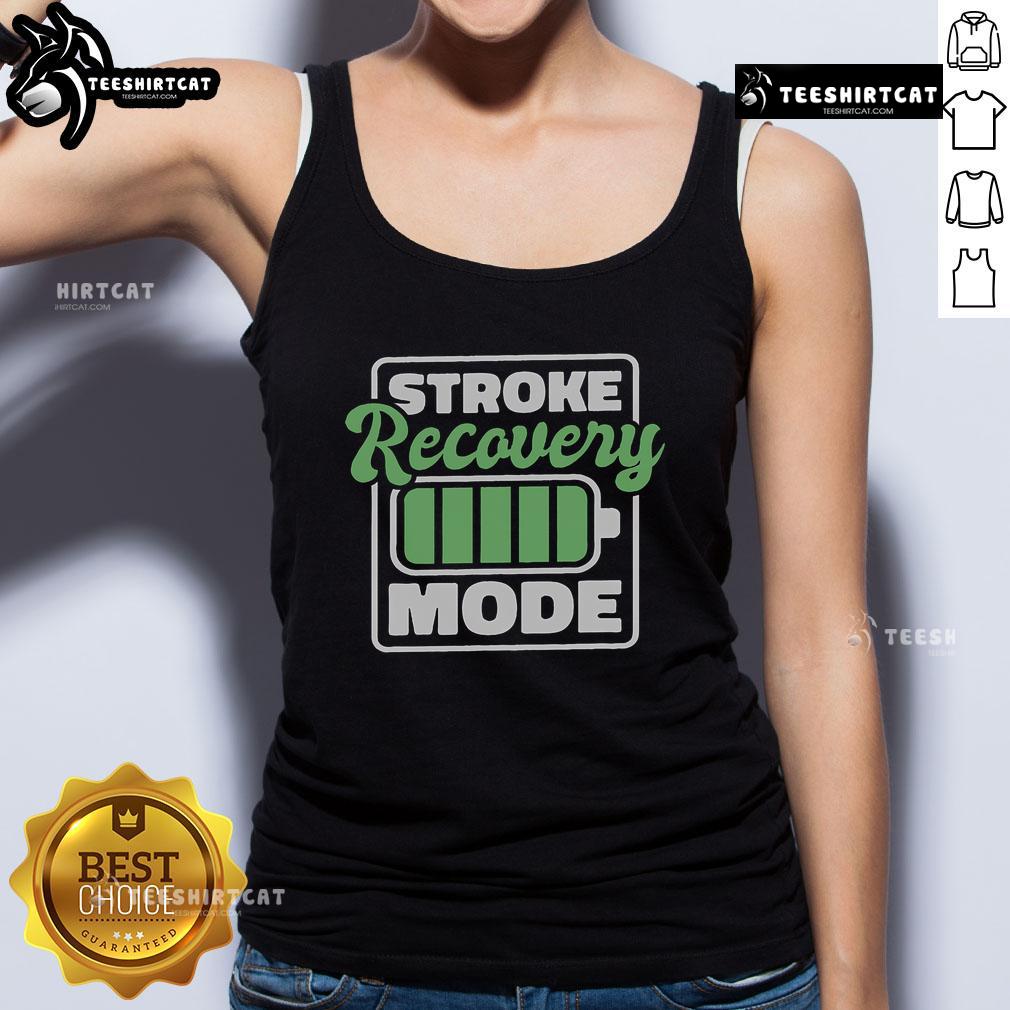 Original Stroke Recovery Mode Battery Tank Top featuring a stylish design for stroke recovery awareness and support.