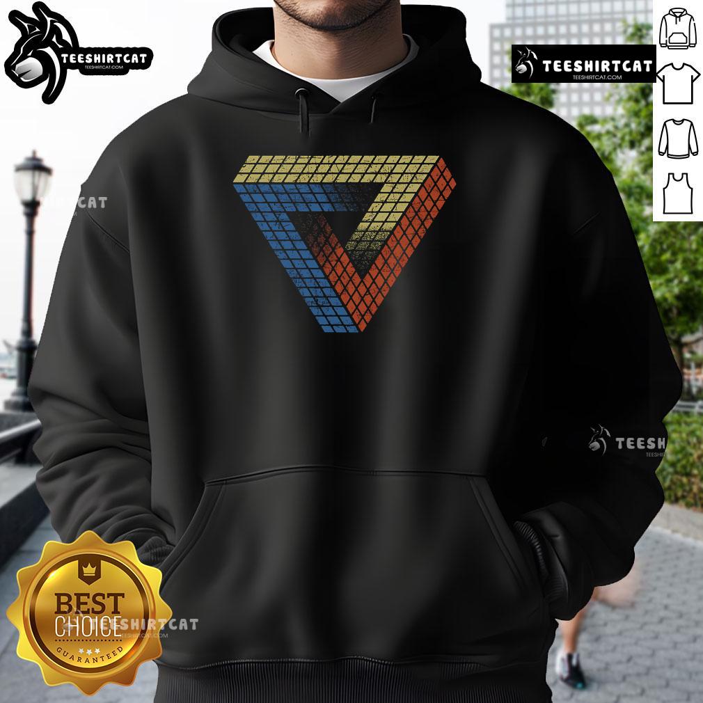 Premium Cube Triangle Optical Illusion Hoodie featuring a vibrant, eye-catching design for trendy streetwear fashion.