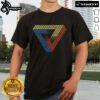 Premium Cube Triangle Optical Illusion T-Shirt featuring a vibrant geometric design, perfect for illusion art enthusiasts.