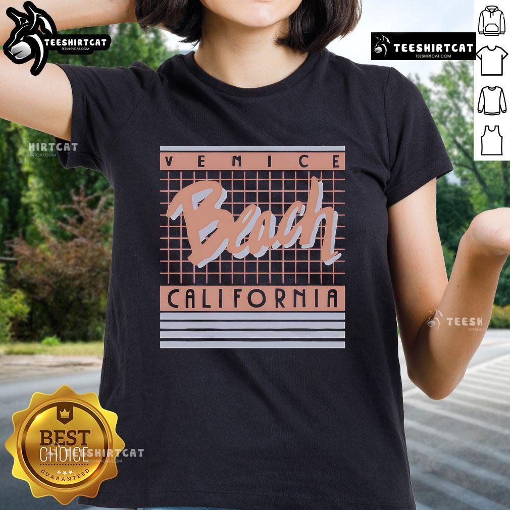 Premium Venice Beach California ladies tee featuring a stylish design perfect for casual beach outings and summer wear.