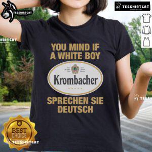 Premium 'You Mind If A White Boy Sprechen Sei Deutsch' Ladies Tee in stylish design, perfect for casual wear and cultural pride.