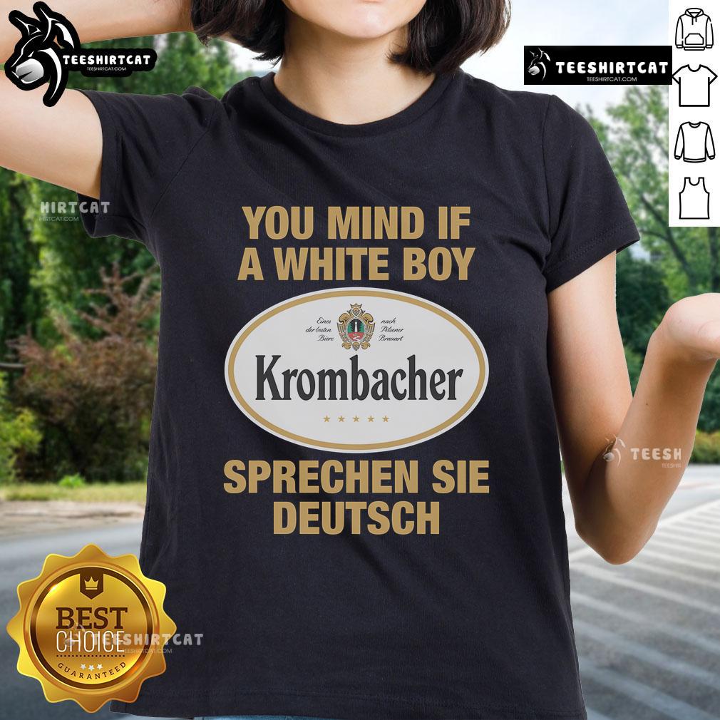 Premium 'You Mind If A White Boy Sprechen Sei Deutsch' Ladies Tee in stylish design, perfect for casual wear and cultural pride.